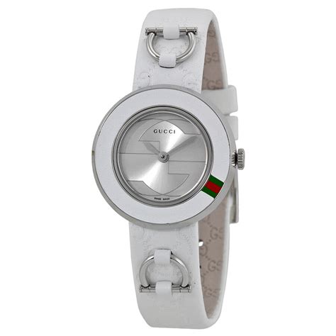 gucci u-play silver dial ladies watch